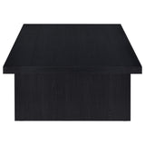 Mesa de centro rectangular laminada Max, color negro