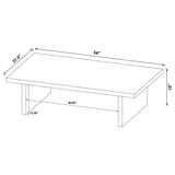 Mesa de centro rectangular laminada Max, color negro