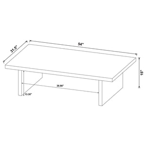 Mesa de centro rectangular laminada Max, color negro
