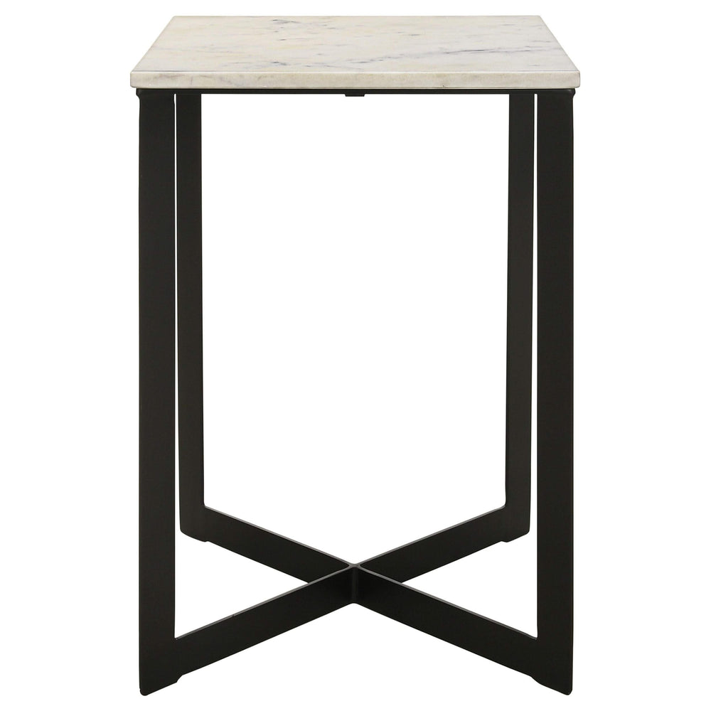 Tobin 2-piece Marble Top Coffee and End Table Set White