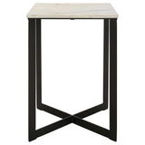 Tobin 2-piece Marble Top Coffee and End Table Set White