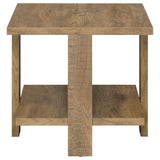 Mesa auxiliar de madera de ingeniería Dawn Square en color marrón mango