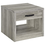 Felix 1-drawer Engineered Wood Side End Table Grey Driftwood