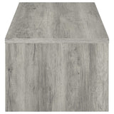 Mesa de centro Felix de madera de ingeniería con 2 cajones, color gris Driftwood