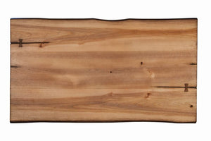 Mesa de centro con patas de horquilla en color miel natural y bronce