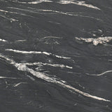 Mesa de centro redonda SmartTop Skylark con efecto mármol, color negro