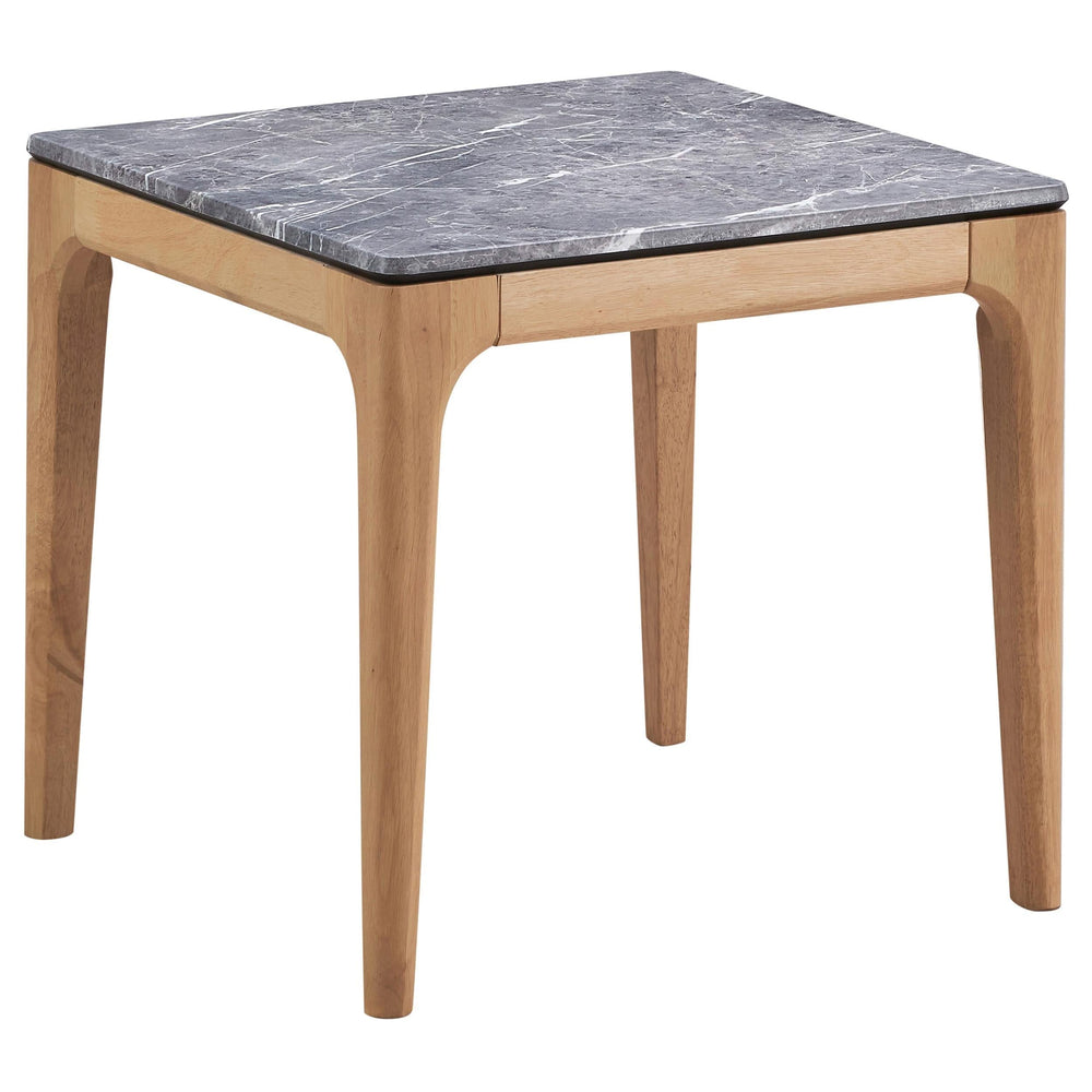 Mesa auxiliar cuadrada SmartTop Polaris gris y roble claro