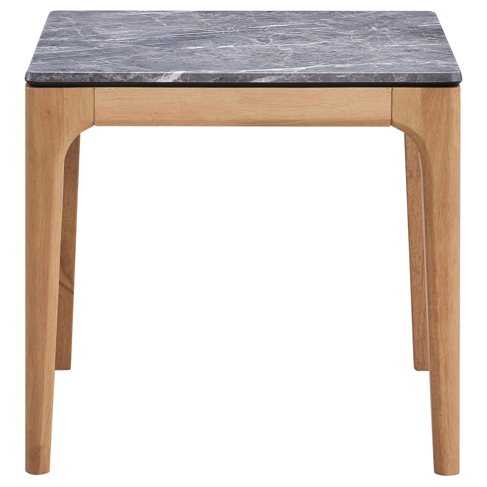 Mesa auxiliar cuadrada SmartTop Polaris gris y roble claro