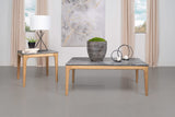 Mesa auxiliar cuadrada SmartTop Polaris gris y roble claro