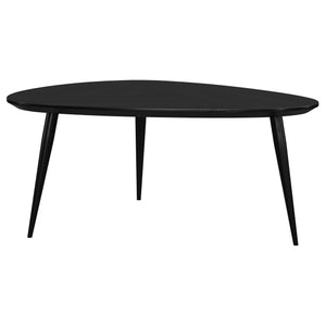 Mesa de centro triangular Odessa de madera maciza negra