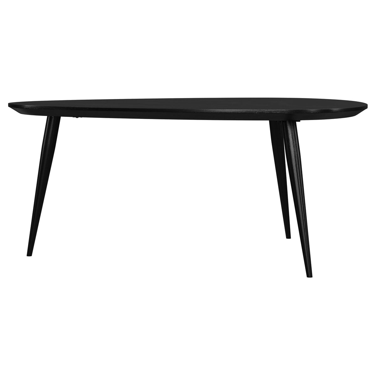 Mesa de centro triangular Odessa de madera maciza negra