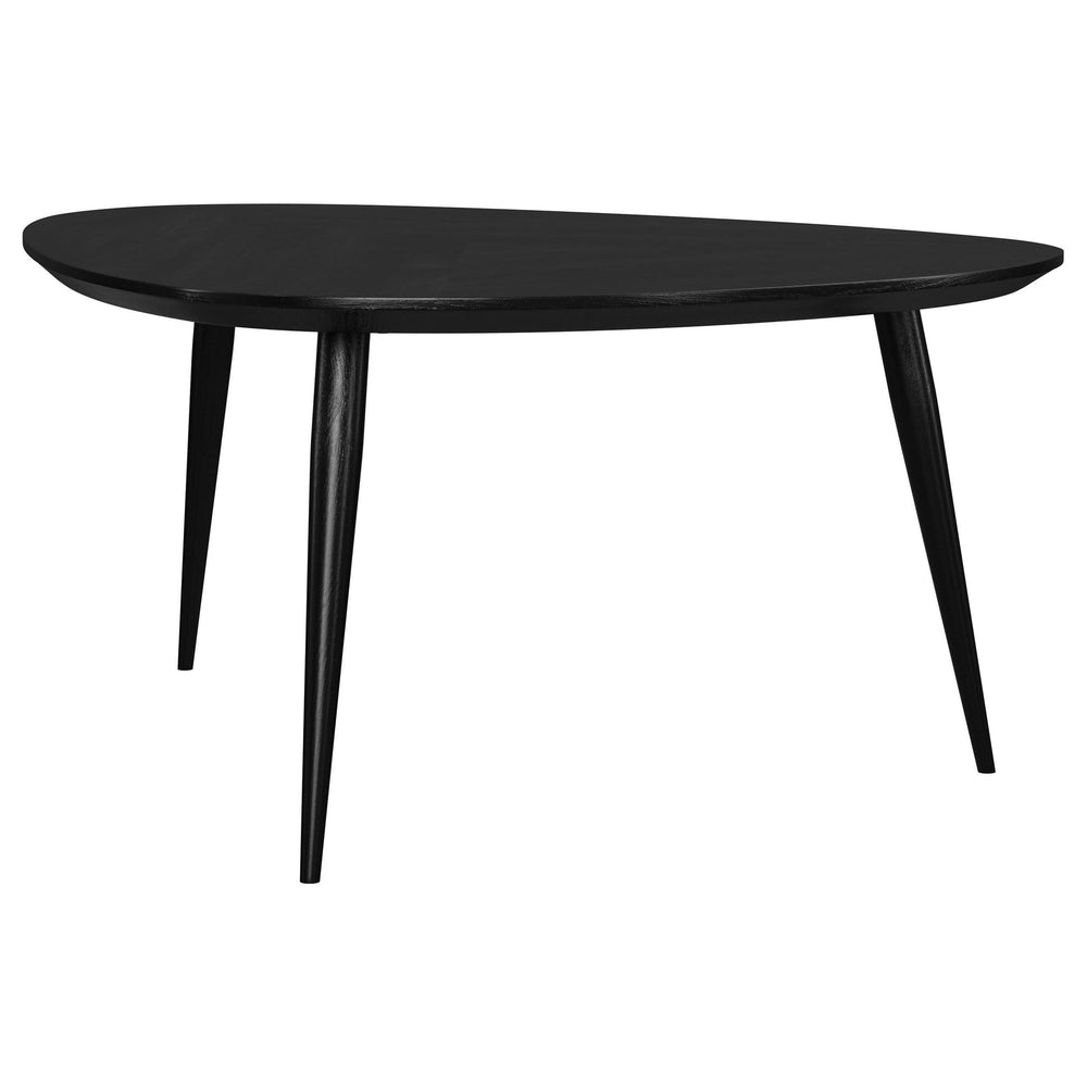 Mesa de centro triangular Odessa de madera maciza negra