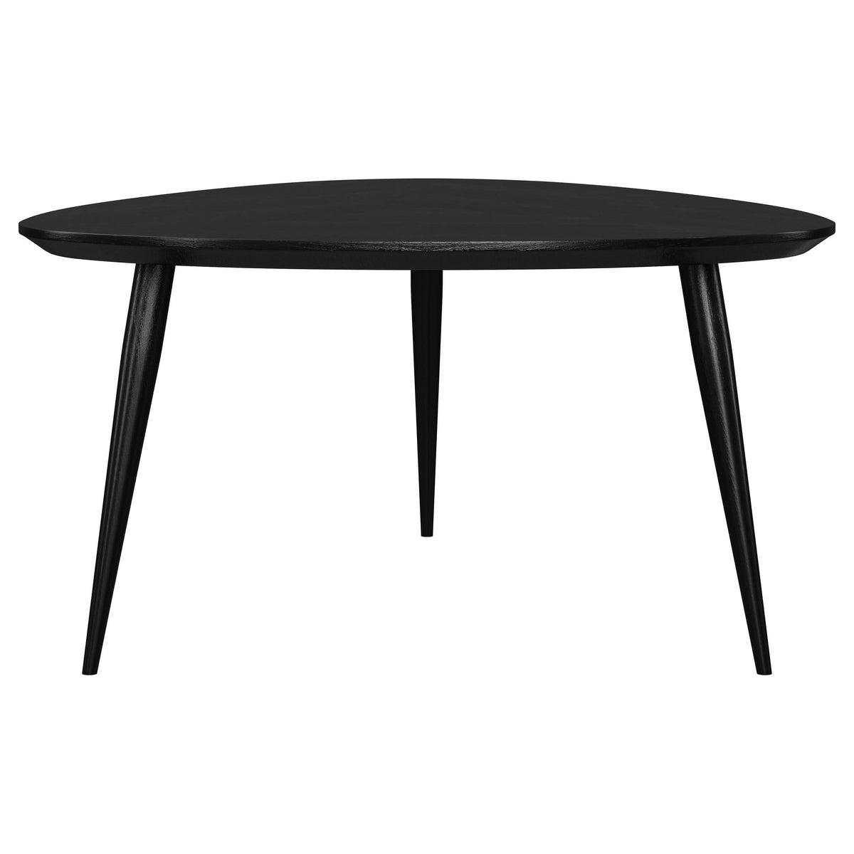 Mesa de centro triangular Odessa de madera maciza negra