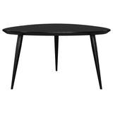 Mesa de centro triangular Odessa de madera maciza negra