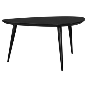 Mesa de centro triangular Odessa de madera maciza negra