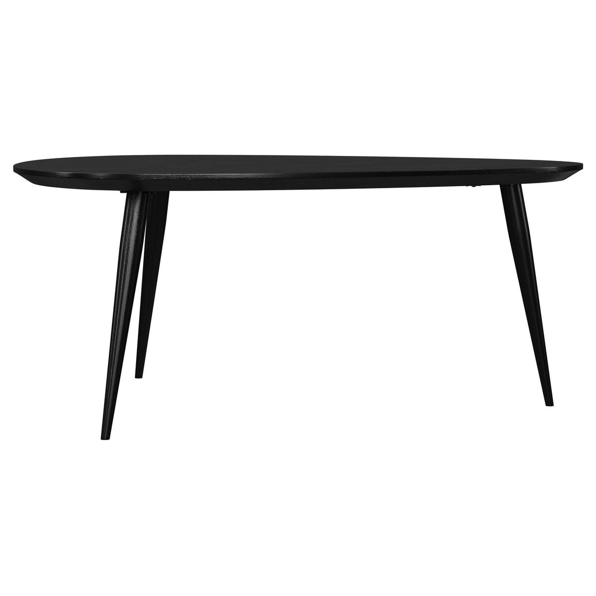 Mesa de centro triangular Odessa de madera maciza negra