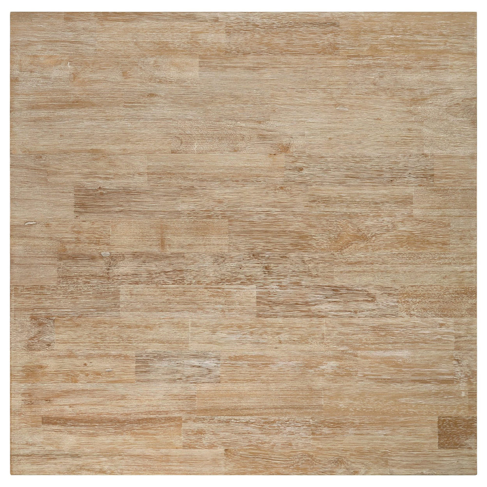 Mesa de centro cuadrada de madera Hollis con estante en marrón y blanco