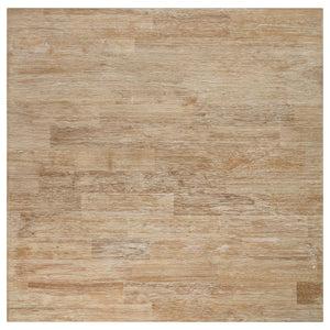 Mesa de centro cuadrada de madera Hollis con estante en marrón y blanco