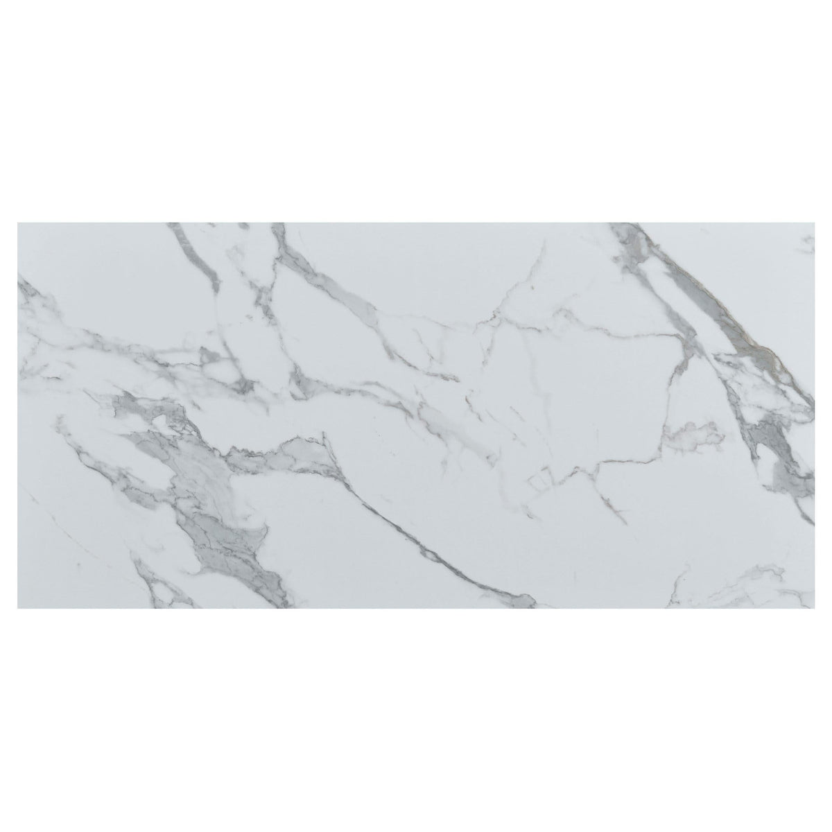 Juego de mesa de centro Clark de 3 piezas con superficie de mármol sintético, color blanco