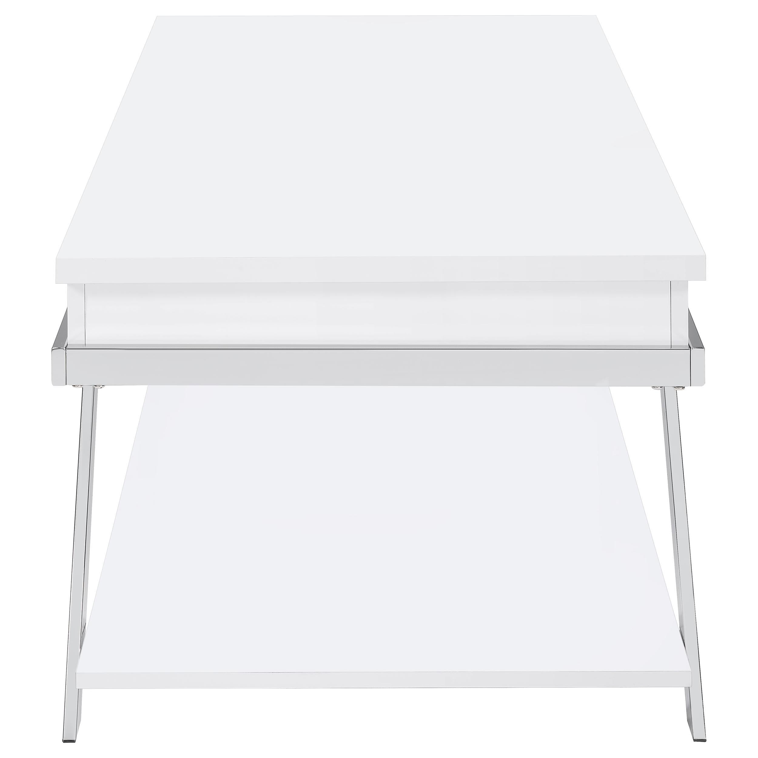 Marcia 2-piece Coffee and End Table Set White High Gloss