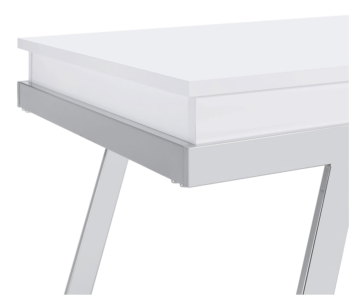 Mesa de centro elevable rectangular Marcia blanca de alto brillo