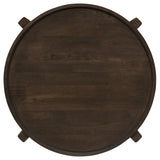 Juego de mesa de centro y auxiliar de madera maciza Cota de 3 piezas en marrón oscuro