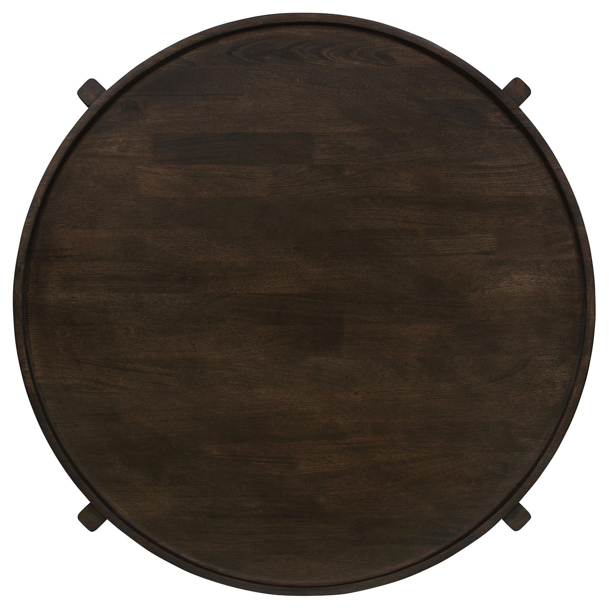 Juego de mesa de centro y auxiliar de madera maciza Cota de 3 piezas en marrón oscuro