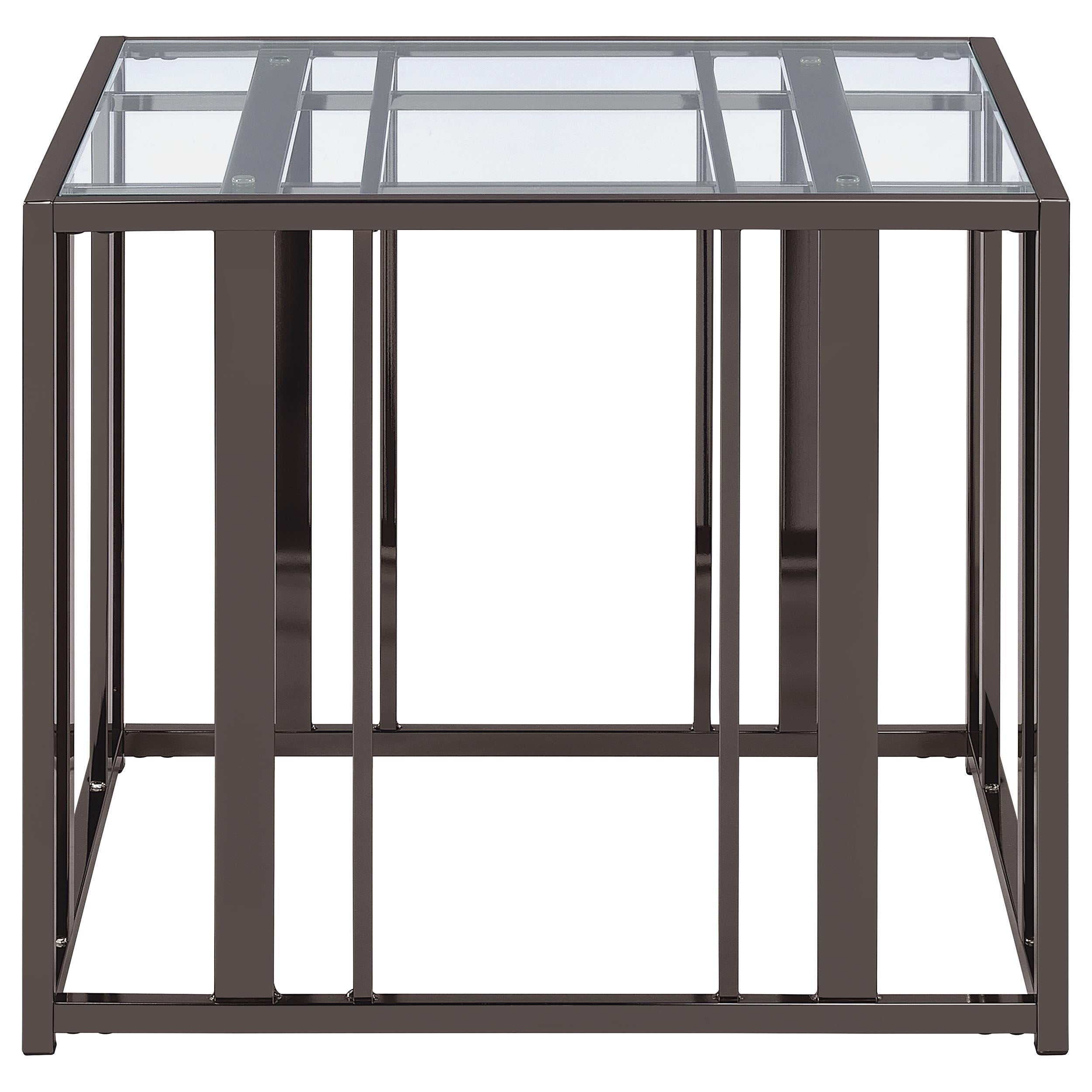 Adri 2-piece Coffee and End Table Set Black Nickel