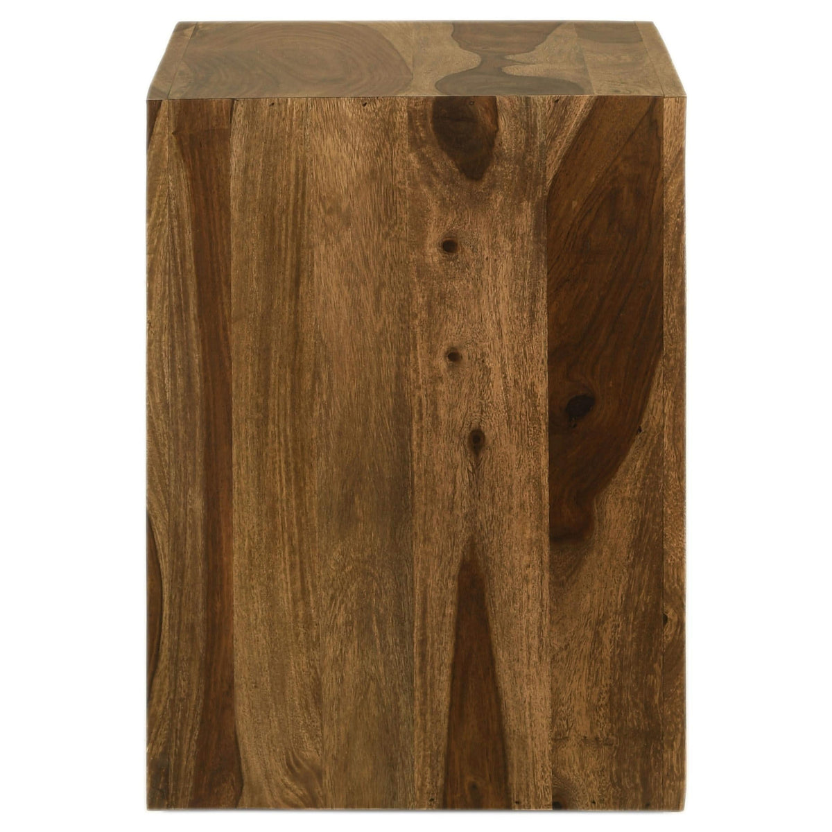 Mesa auxiliar rectangular de madera maciza Odilia Auburn