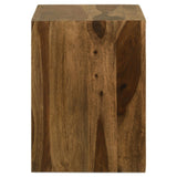 Mesa auxiliar rectangular de madera maciza Odilia Auburn