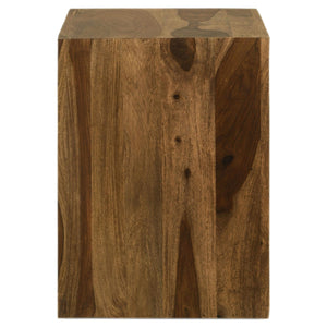 Mesa auxiliar rectangular de madera maciza Odilia Auburn