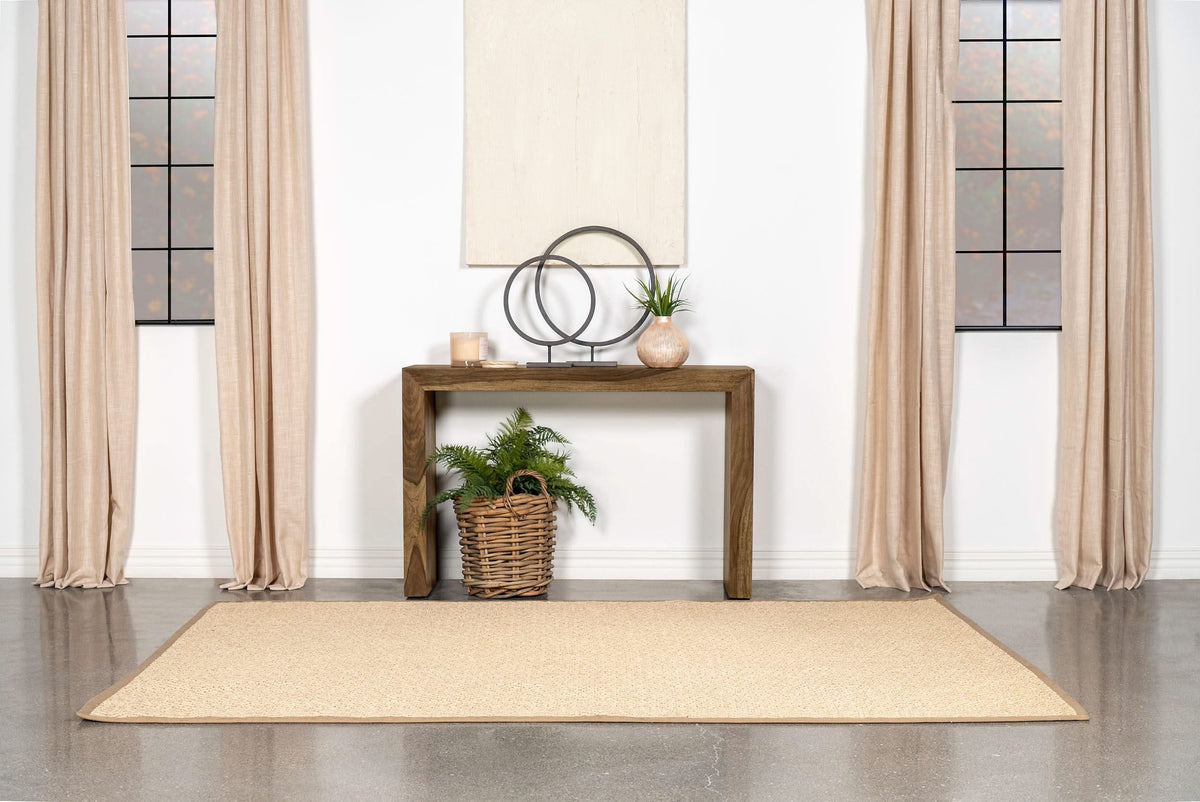 Consola de entrada rectangular de madera maciza Odilia Auburn
