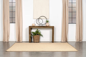 Consola de entrada rectangular de madera maciza Odilia Auburn
