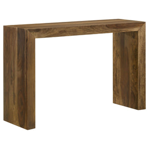 Consola de entrada rectangular de madera maciza Odilia Auburn