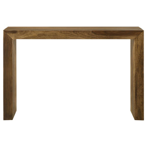 Consola de entrada rectangular de madera maciza Odilia Auburn