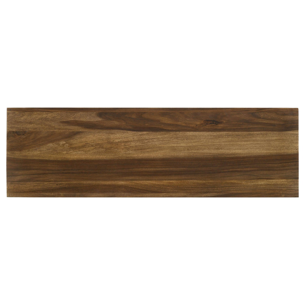 Consola de entrada rectangular de madera maciza Odilia Auburn