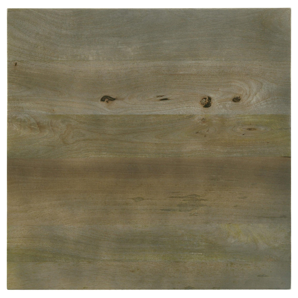 Mesa auxiliar cuadrada de madera maciza Andando color marrón mango