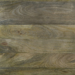 Mesa auxiliar cuadrada de madera maciza Andando color marrón mango
