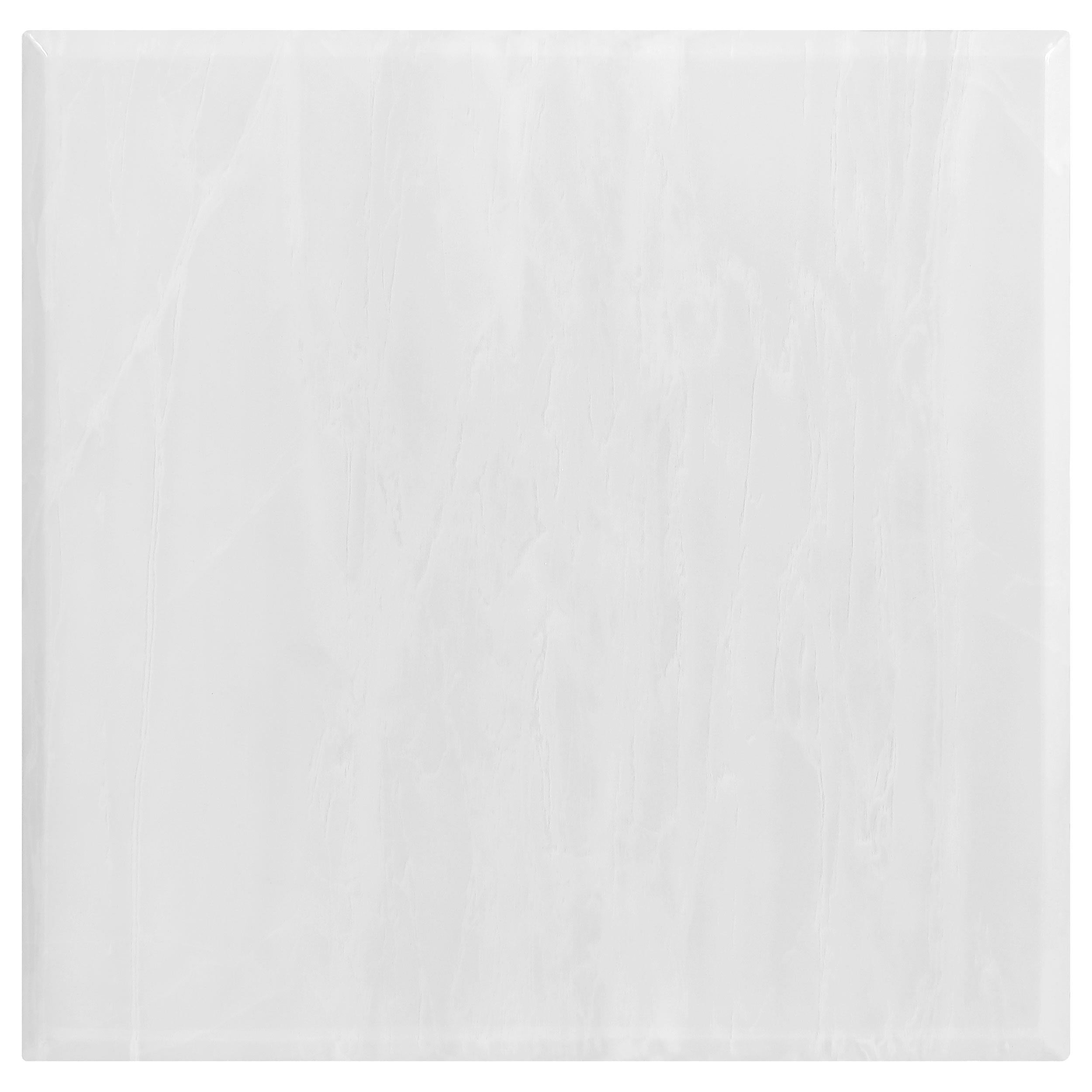 Kerwin Square Stone Top End Table White and Chrome