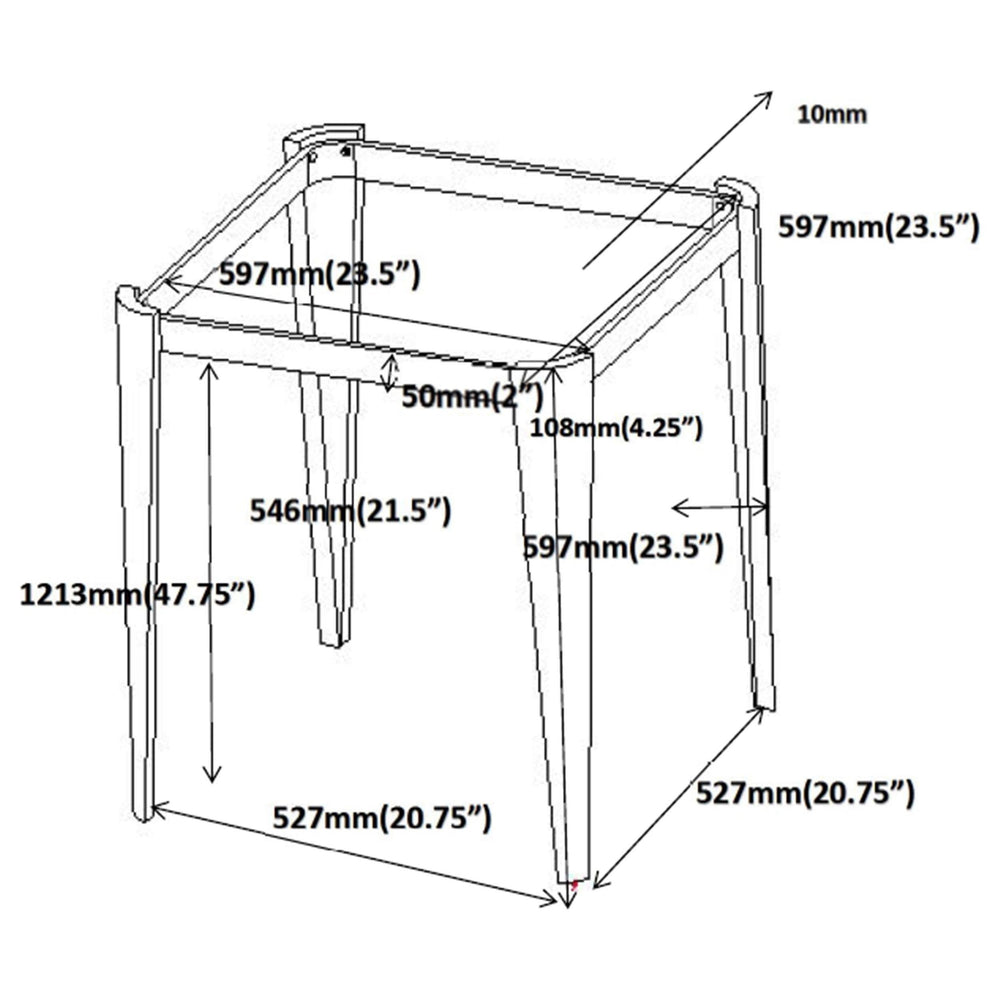Square Smoked Glass Top Stainless Steel End Table Chrome