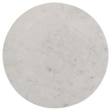Astoria Round Genuine Marble Side End Table White