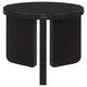 Mesa auxiliar redonda de madera maciza Cordova negra