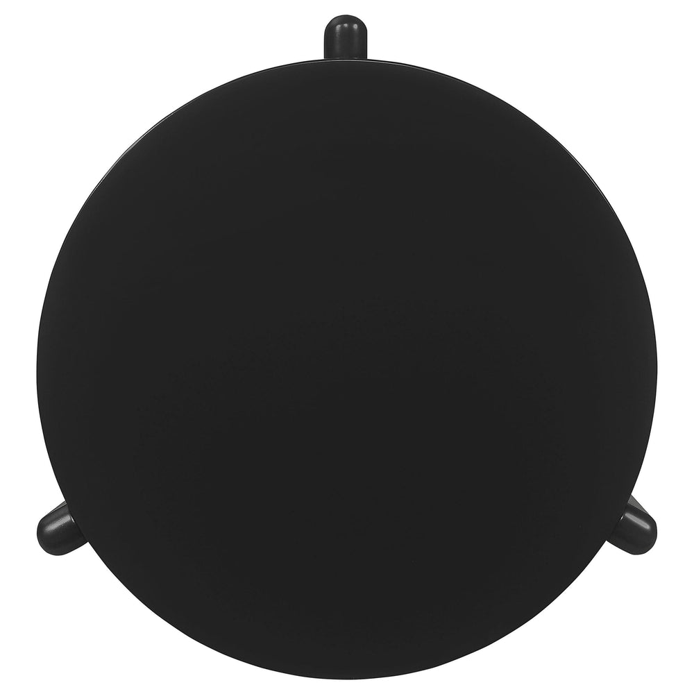 Juego de mesa de centro y auxiliar de madera maciza Cordova de 2 piezas, color negro
