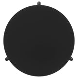 Juego de mesa de centro y auxiliar de madera maciza Cordova de 2 piezas, color negro