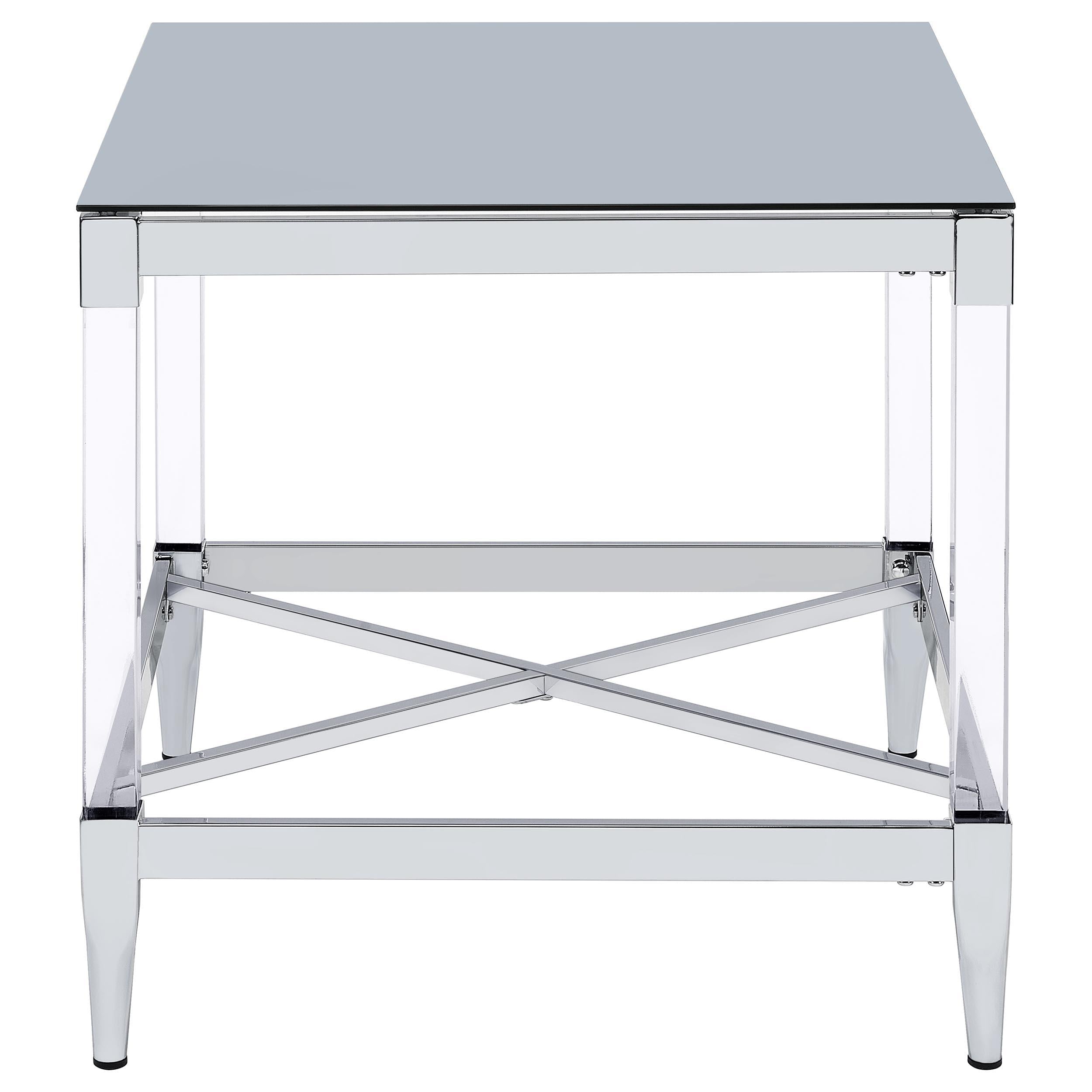 Lindley 2-piece Square Coffee and End Table Set Chrome
