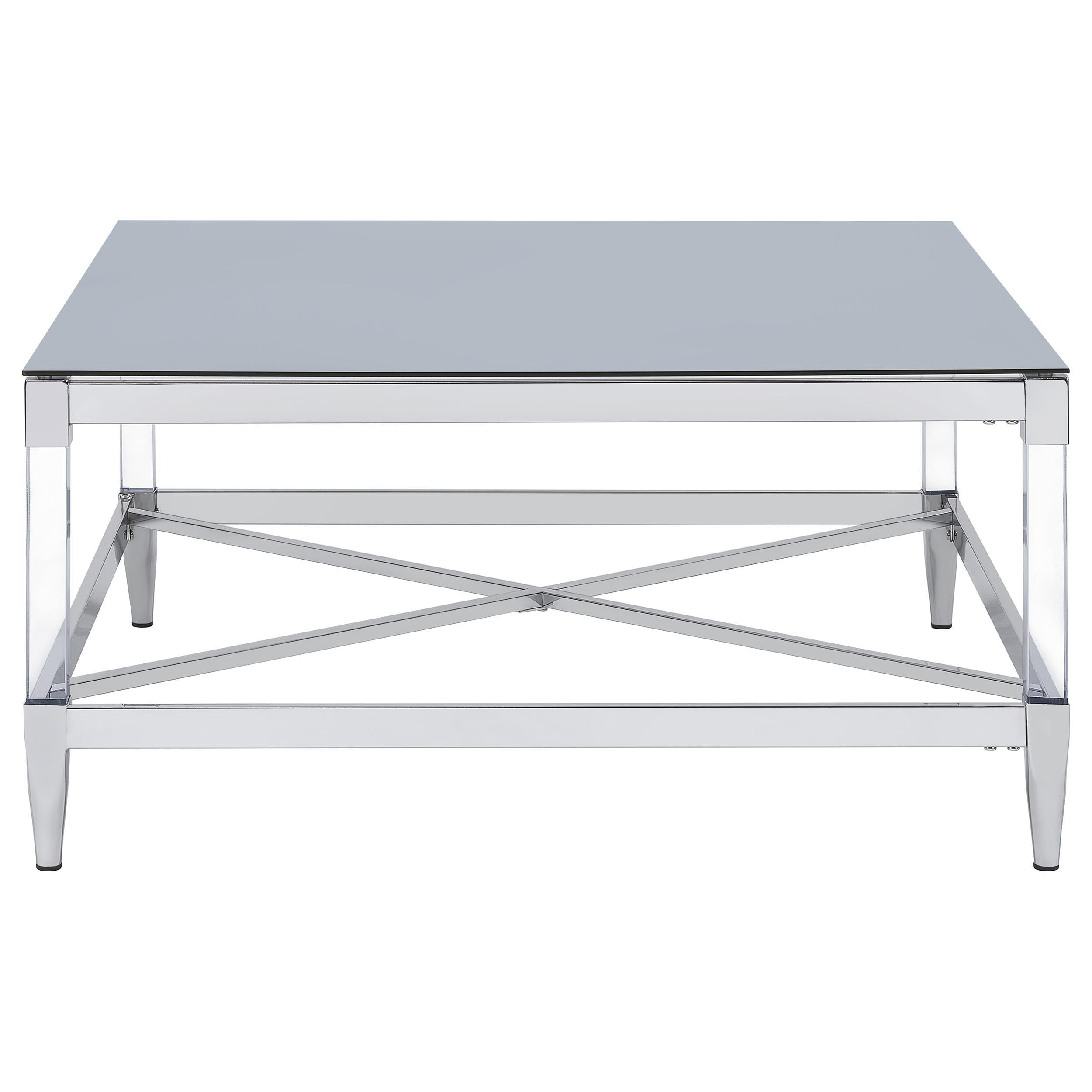 Lindley 2-piece Square Coffee and End Table Set Chrome