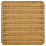 Mesa auxiliar cuadrada de ratán tejido Cahya, color natural