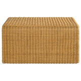 Mesa de centro cuadrada de ratán tejido Cahya, color natural