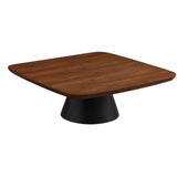 Juego de mesa de centro de 2 piezas Eason en nogal y negro