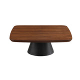 Juego de mesa de centro de 2 piezas Eason en nogal y negro